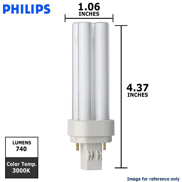 Philips 13w PL-C ALTO 13W/830/2P 3000k Double Tube 2-Pin Light Bulb - Image 2