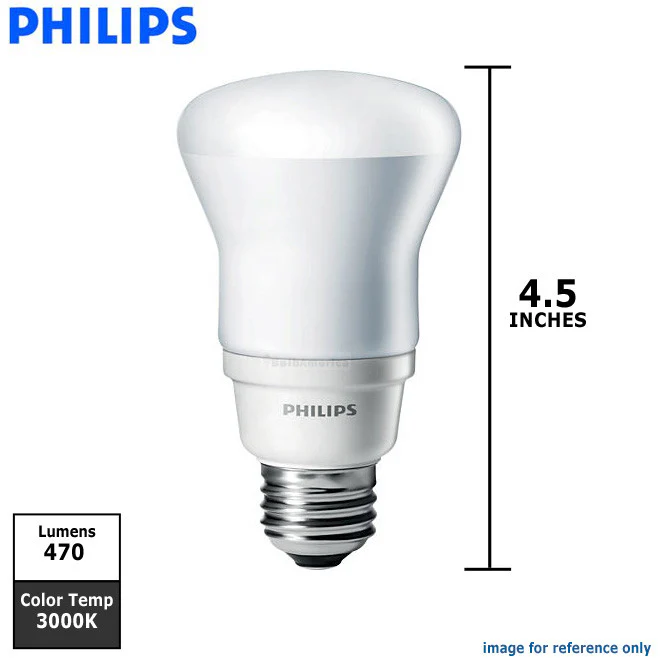 Philips 13w EL/A R20 White E26 Energy Saver Reflectors Fluorescent Light Bulb - Image 2