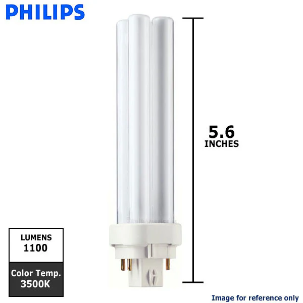 Philips 14w Double Tube 4-Pin G24Q-2 3500K White Fluorescent Light Bulb - Image 2