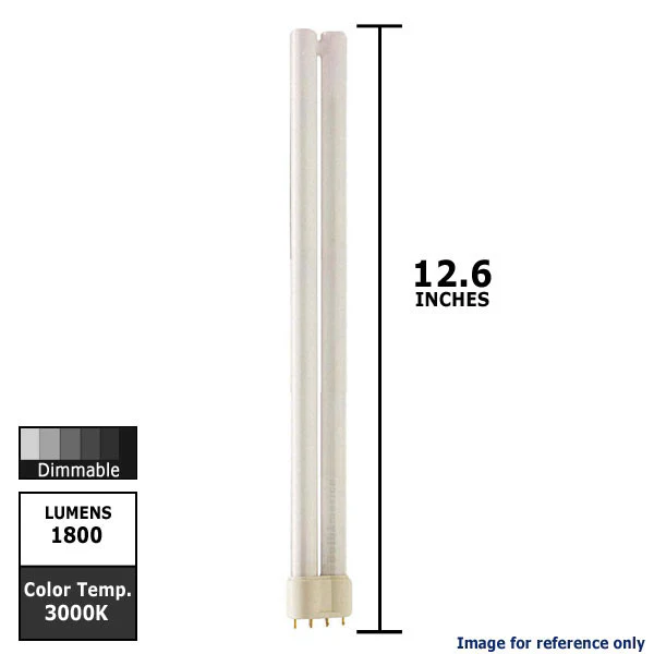 Philips 24w Single Tube 4-Pin 3000k Warm White 2G11 Fluorescent Light bulb - Image 2