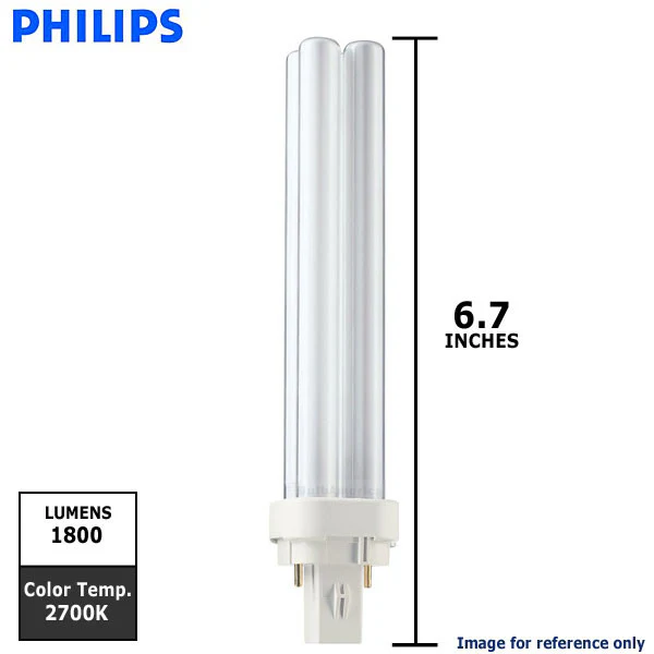 Philips 26w Double Tube 2-Pin G24D-3 2700k Fluorescent Light Bulb - Image 2