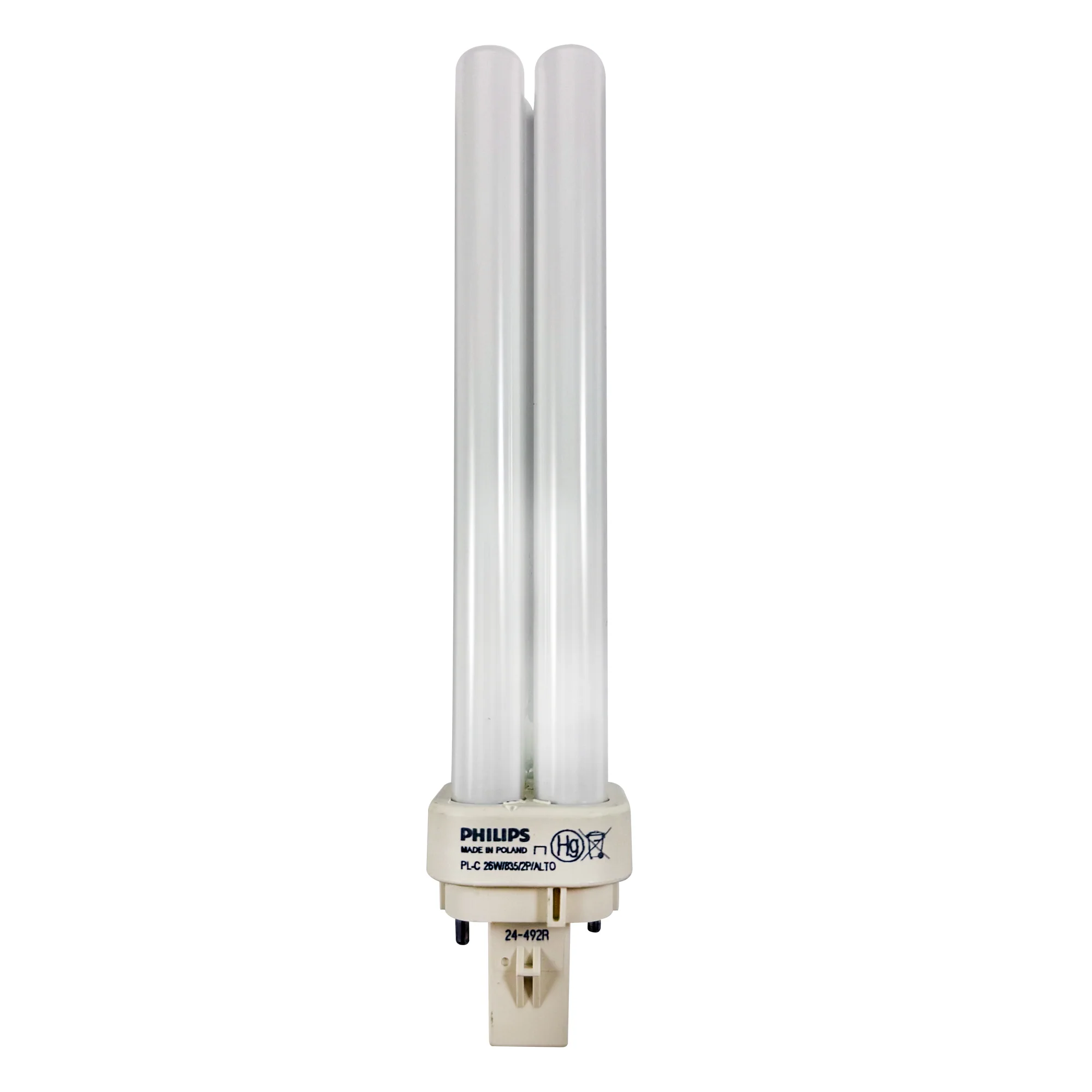 Philips 26w Double Tube 2-Pin G24D-3 3500K White Fluorescent Light Bulb