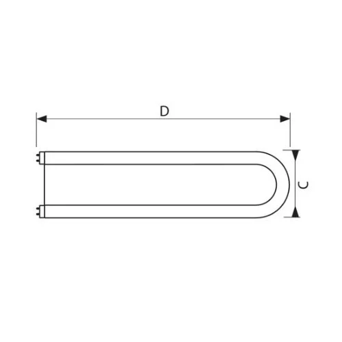 PHILIPS 34W T12-6U 3000K Warm White Fluorescent Tube Light Bulb - Image 2