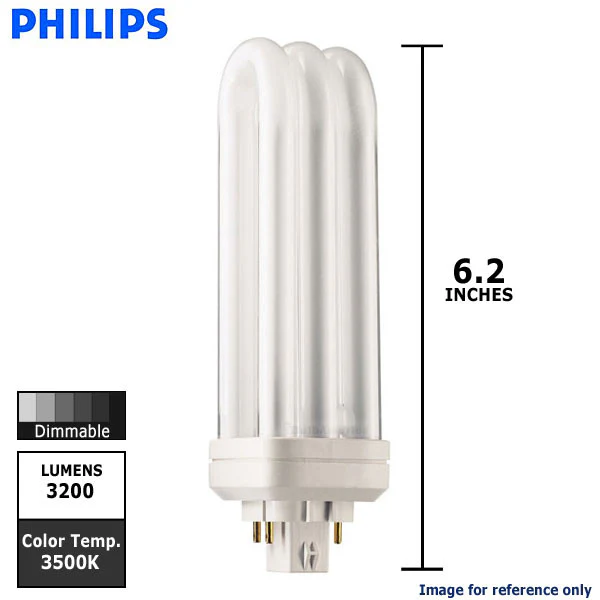 Philips 42w Triple Tube 4-Pin GX24Q-4 3500K White Fluorescent Light Bulb - Image 2