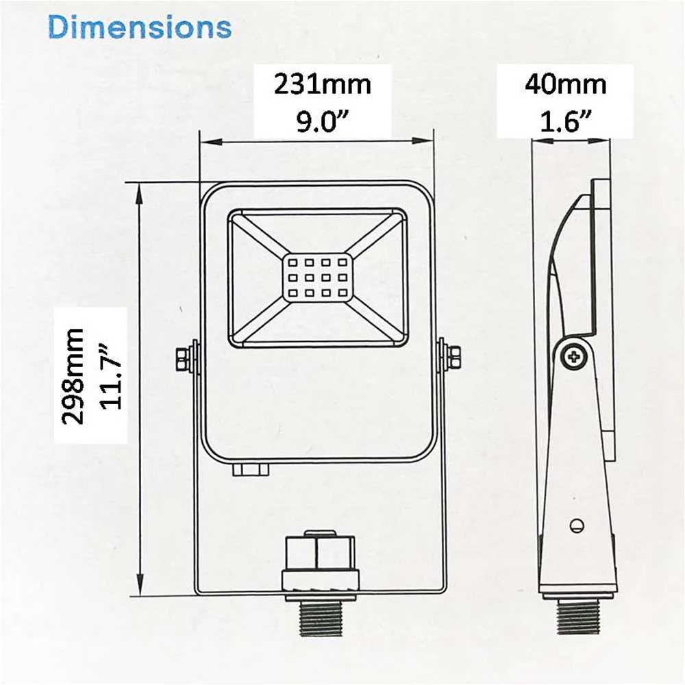 Philips 50W LED Floodlight 5000K 5449Lm Knuckle Mount/Yoke Mount - Image 2