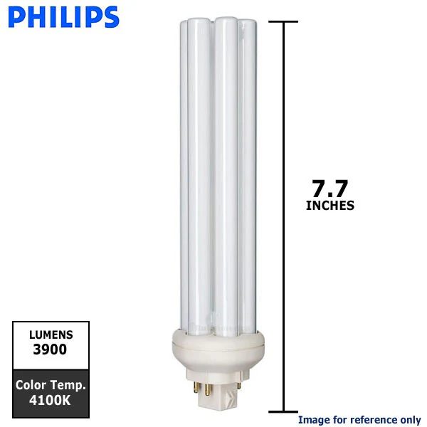 Philips 57w Triple Tube 4-Pin GX24Q-5 Cool White 4100K Fluorescent Light Bulb - Image 2