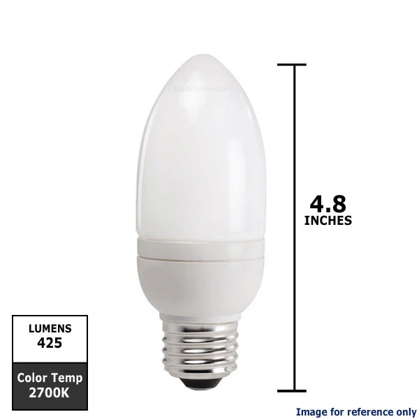 Philips 9w 2700K E26 EL/A Candelabra Fluorescent Light Bulb - Image 2