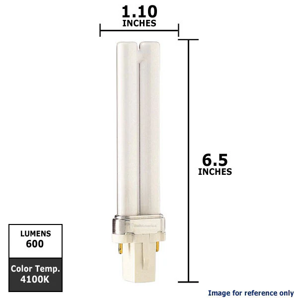 Philips 9w Single Tube 2-Pin G23 4100K Cool White Fluorescent Light Bulb - Image 2
