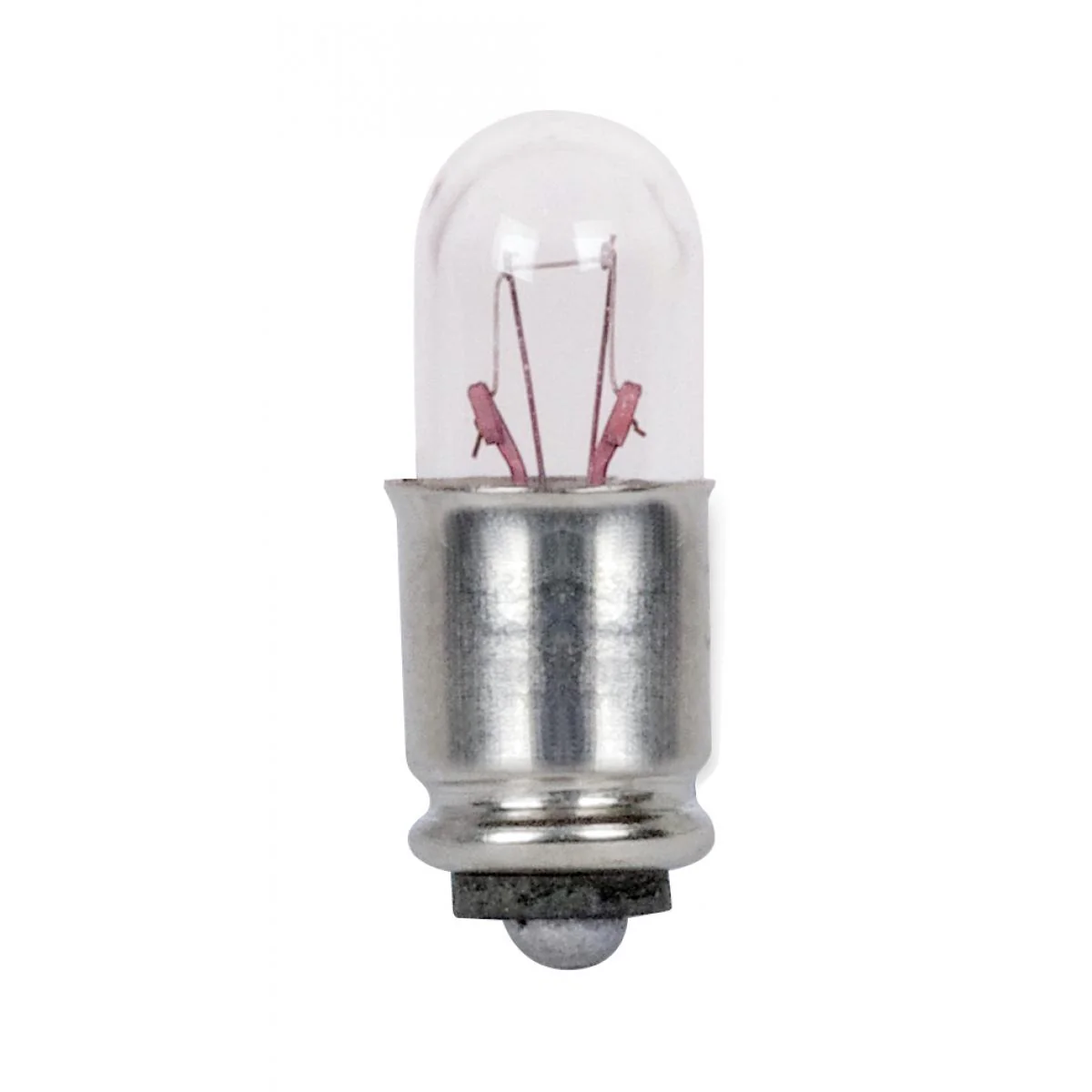 Satco 1.12w T1.75 miniature S5.7s Midget Grooved base 28v Clear Bulb