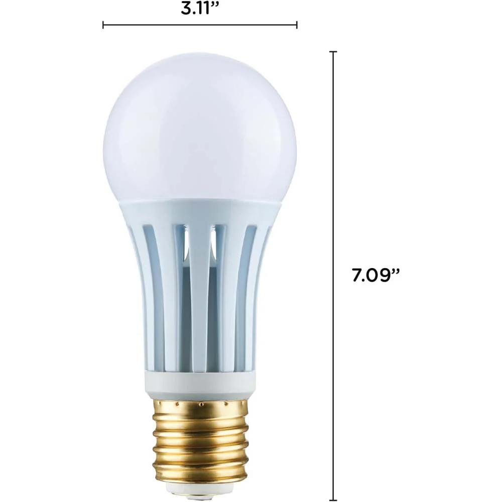 Satco 10/22/34w PS25 LED Three-Way Lamp E39d Mogul Base 2700K White Finish 120v - Image 5