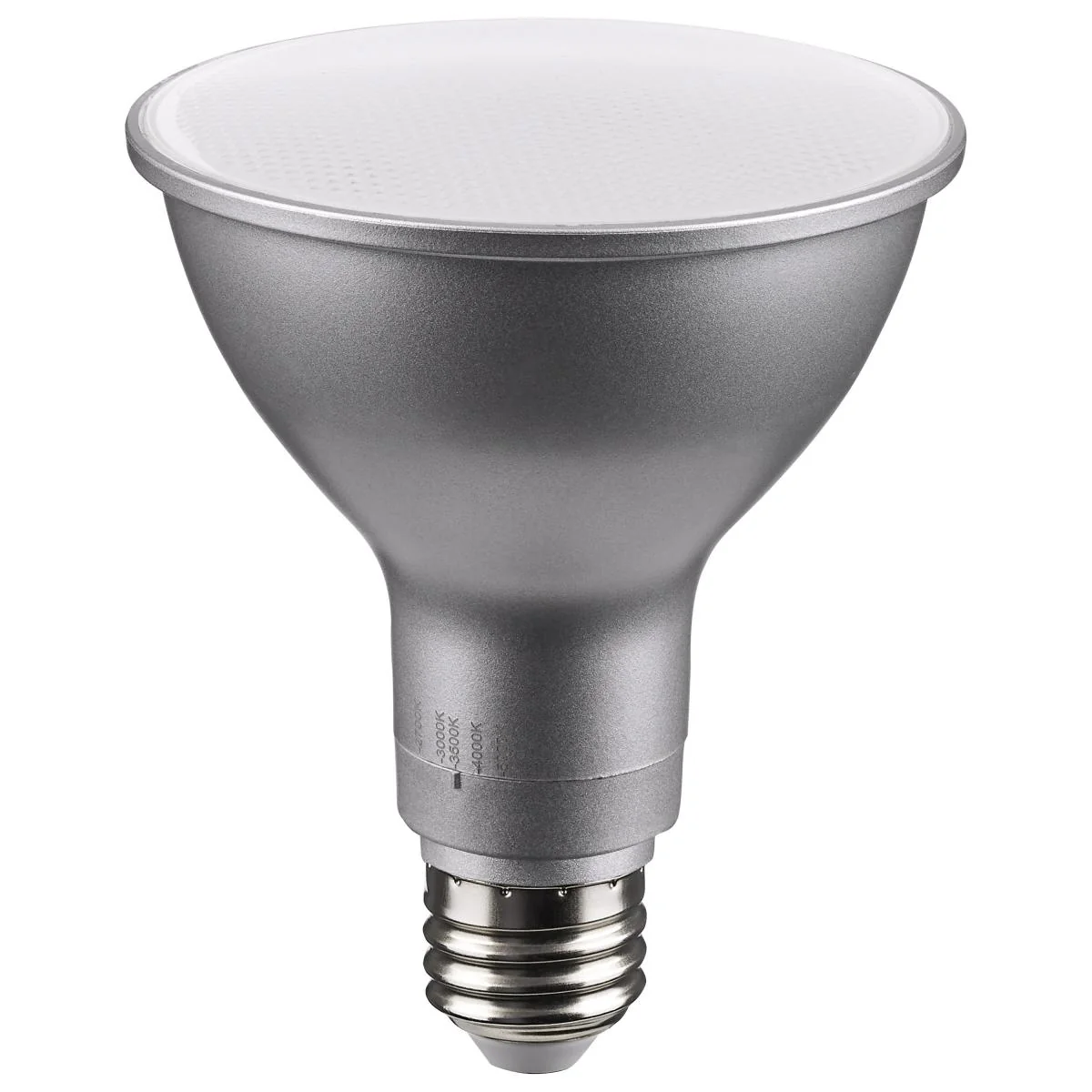 Satco 11w PAR30LN LED E26 Base 25deg 120v CCT Tunable Silver Finish Bulb