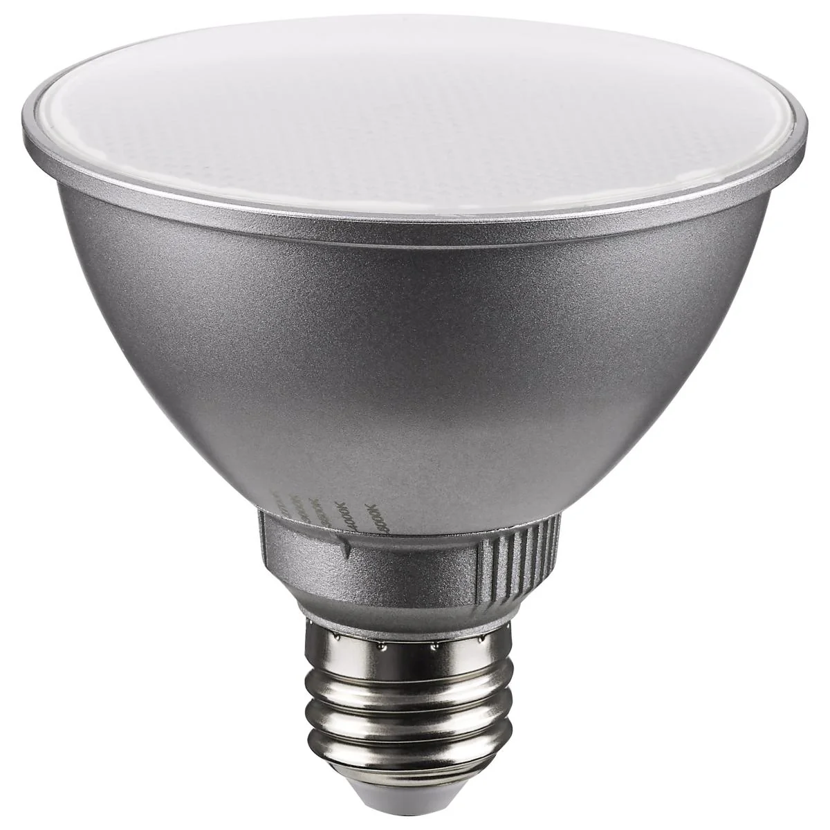 Satco 11w PAR30SN LED E26 Base 60deg 120v CCT Tunable Silver Finish Bulb