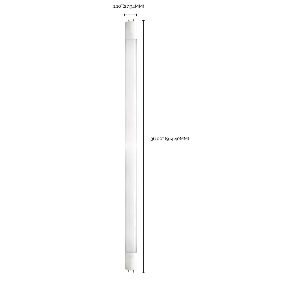 Satco 12 36in T8 LED Tube 3500K 1400LM G13 Base Ballast Bypass - Image 4