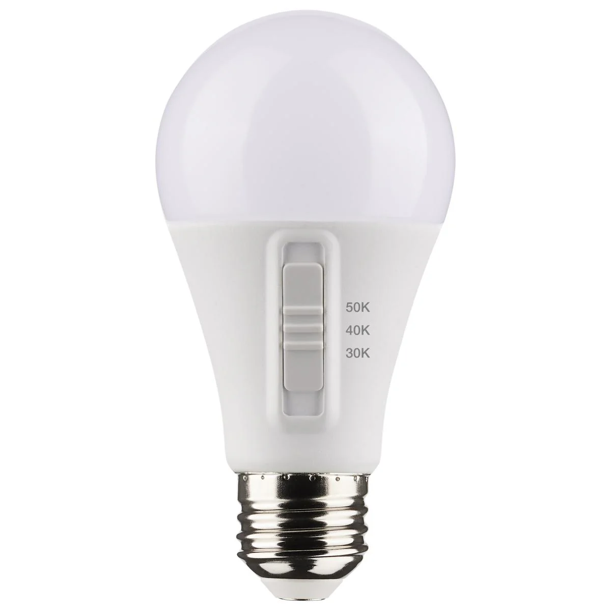 Satco 12w A19 LED 120v CCT Selectable 90 CRI White Finish Bulb