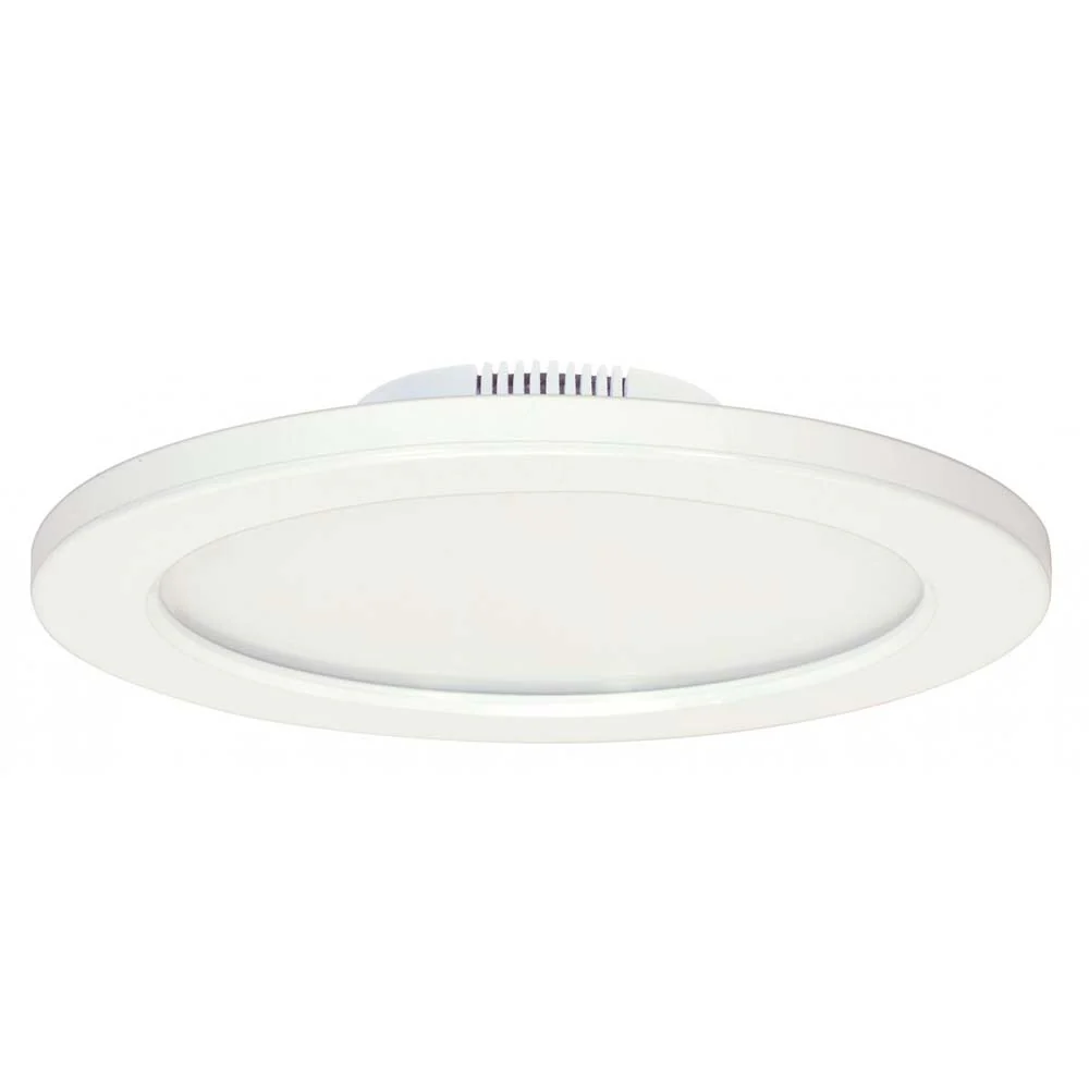 Satco 12W White LED 7 inch Round Ceiling Blink Slim Flush Mount Fixture
