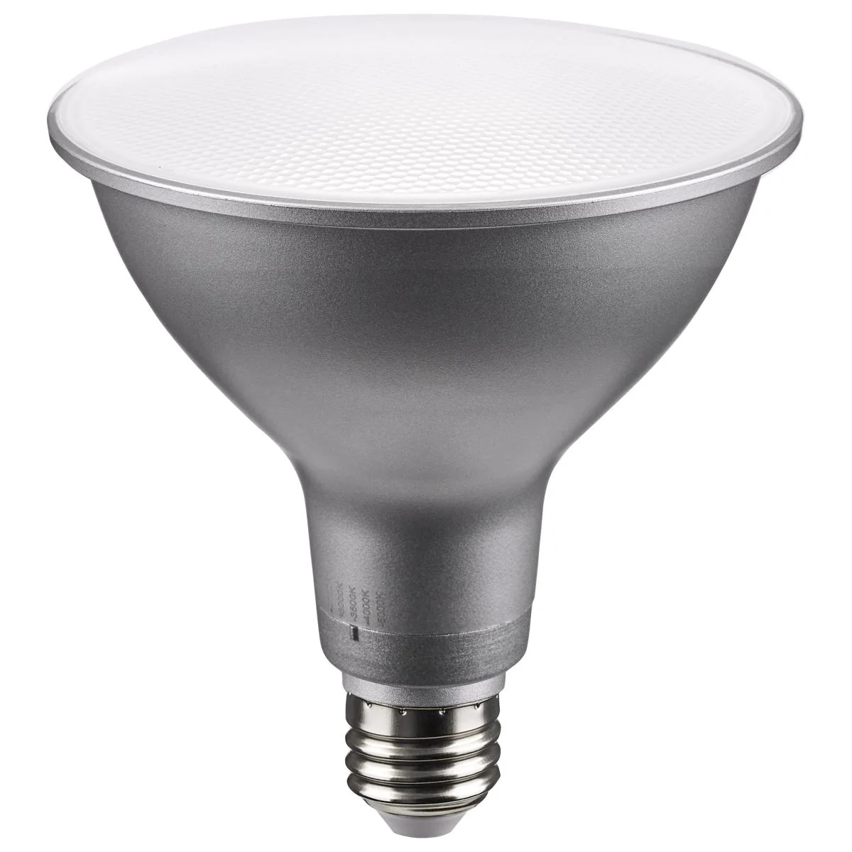 Satco 13.3w PAR38 LED E26 Base 60deg 120v CCT Tunable Silver Finish Bulb