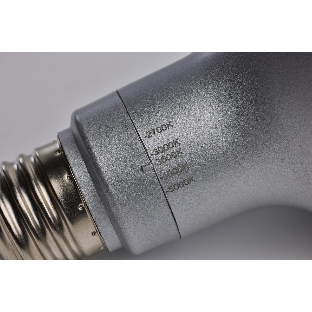 Satco 13.3w PAR38 LED E26 Base 60deg 120v CCT Tunable Silver Finish Bulb - Image 2