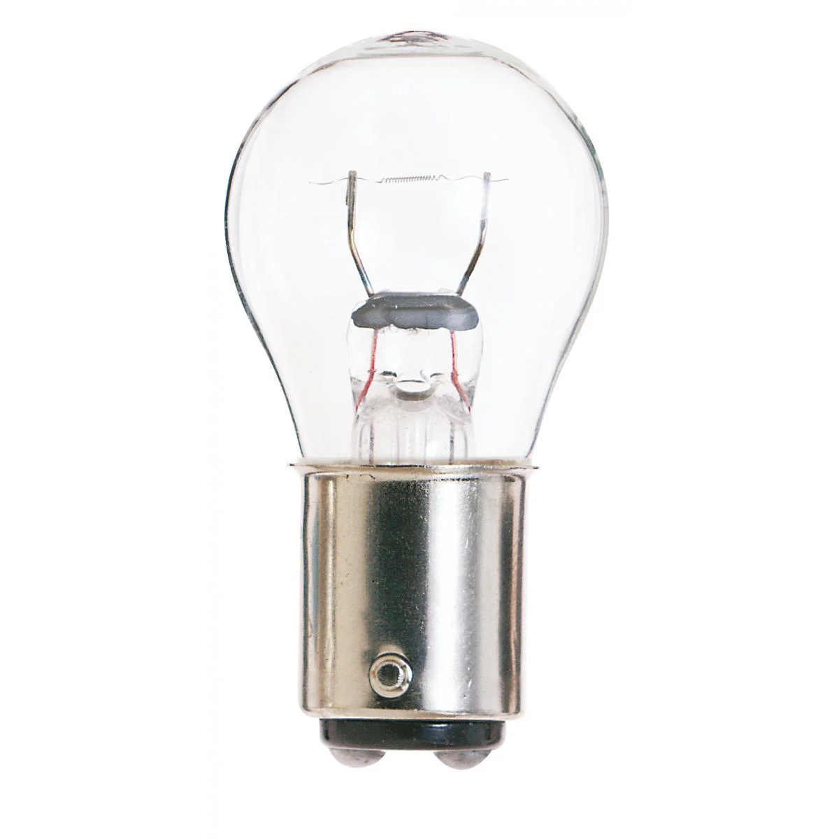 Satco 13.3w S8 miniature BA15d Bayonet Double Contact base 12.8v Clear Bulb