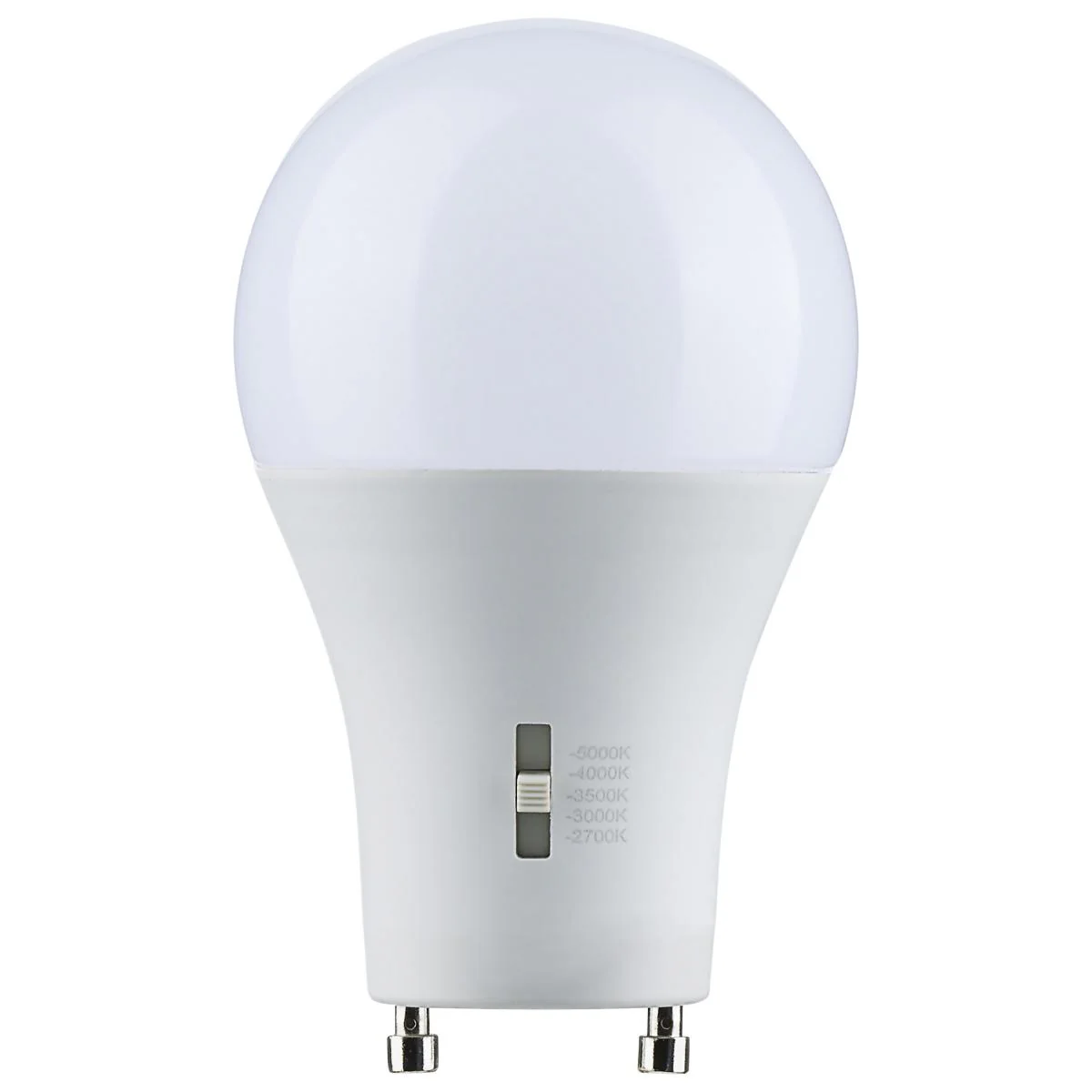 Satco 14w A19 LED Bi Pin GU24 Base 120v CCT Selectable White Finish Bulb