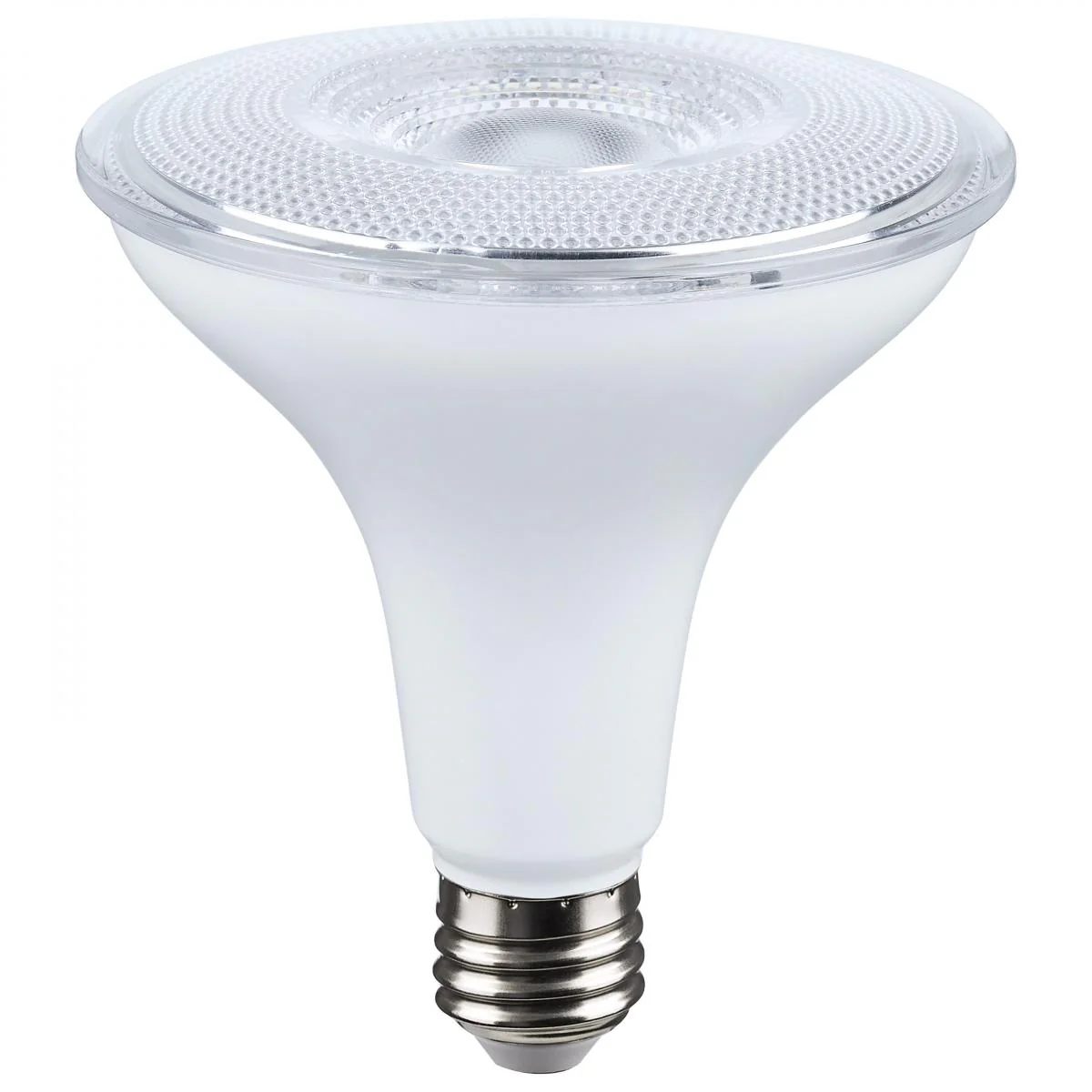 Satco 14w Dusk to Dawn LED PAR38 5000K 120v White Finish E26 Base Bulb