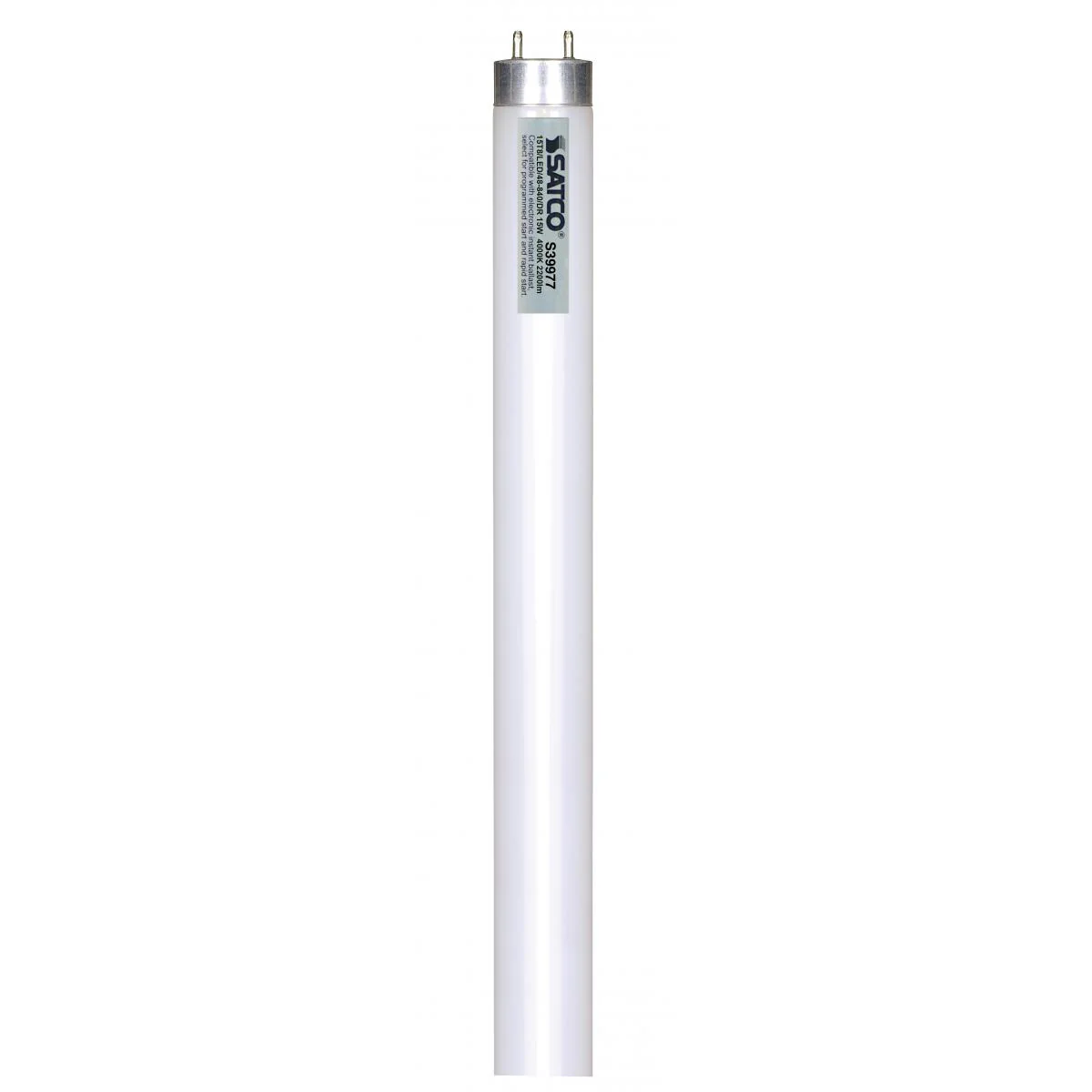 Satco 15w 48in T8 LED Tube 2200lm 4100k Cool White - Ballast Dependent