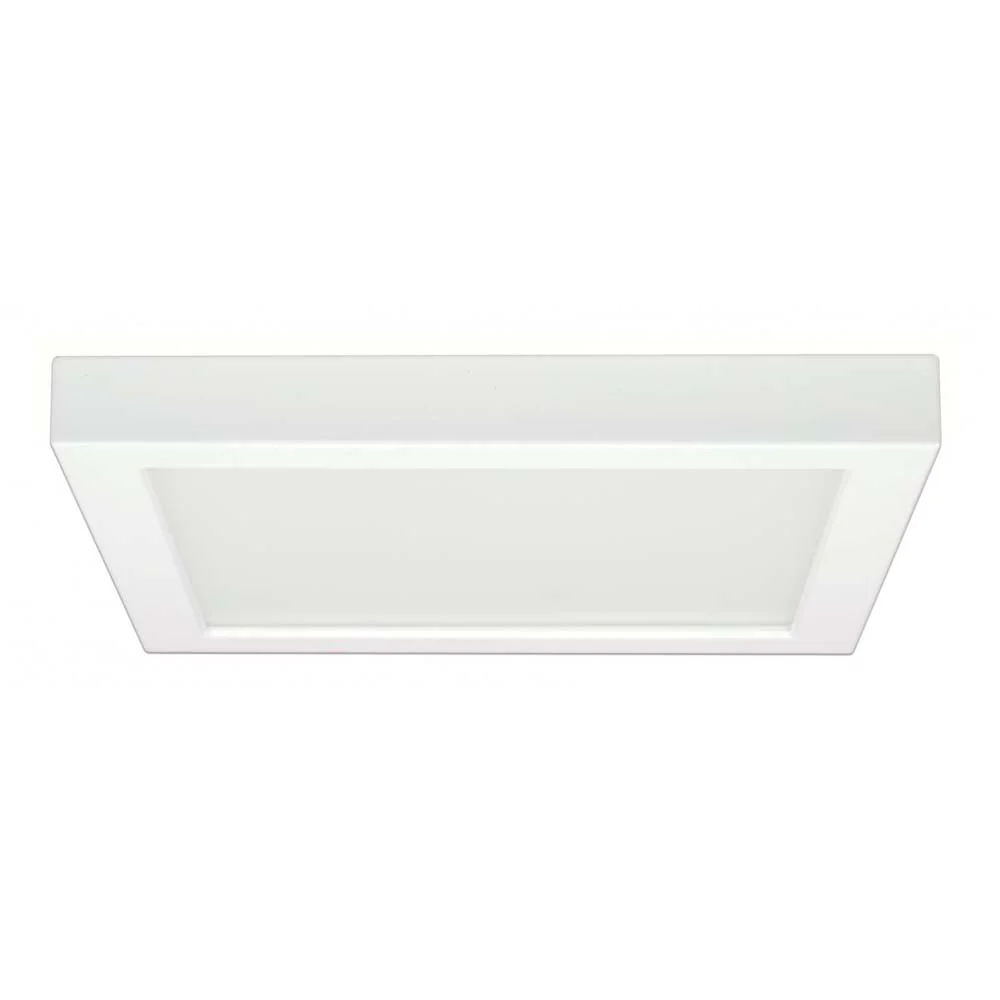 18.5w 9-in Flush Mount LED Fixture 3000K Square Shape White Finish