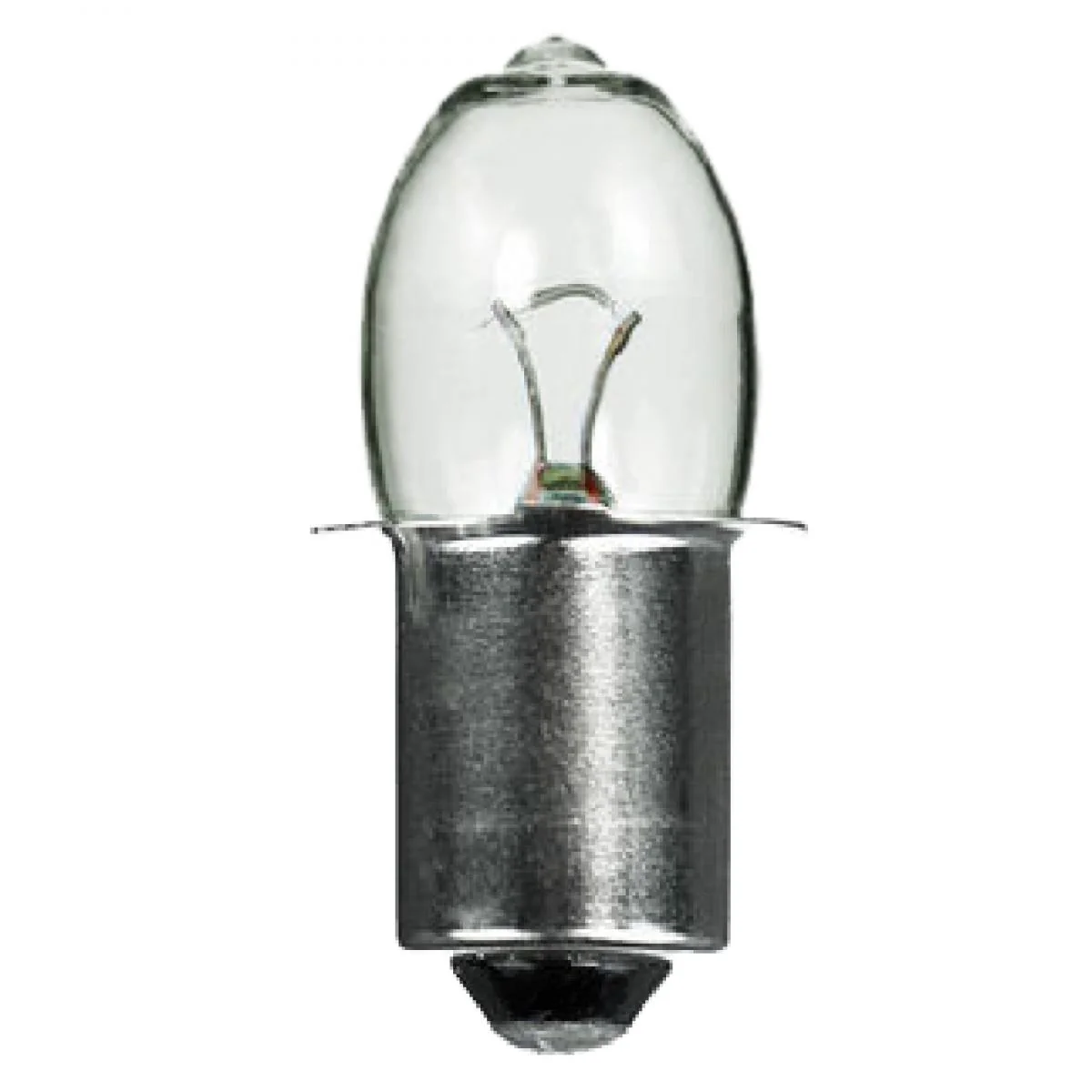 Satco 2.4w B3.5 miniature P13.5s Single Contact Mini Flange base 4.8v Clear Bulb