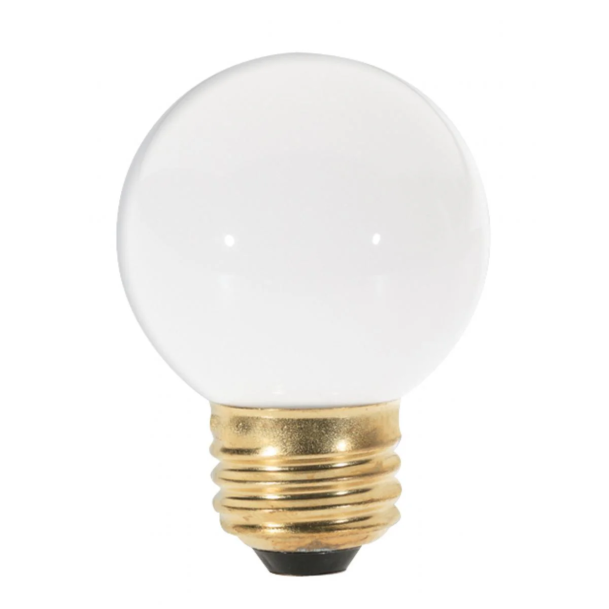 Satco 25w G16 1/2 Incandescent 180Lm Medium base 120v Gloss White Bulb