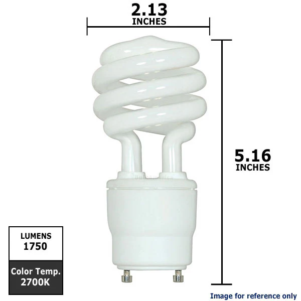 Satco 26W Mini Twist 2700K GU24 base Compact Fluorescent Light Bulb - Image 2