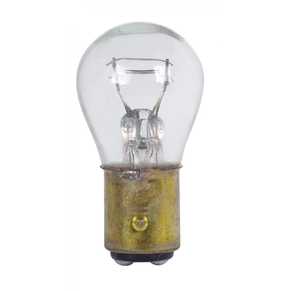 Satco 28.8w S8 miniature BAY15d DC Indexed Bayonet base 12.8v Clear Bulb