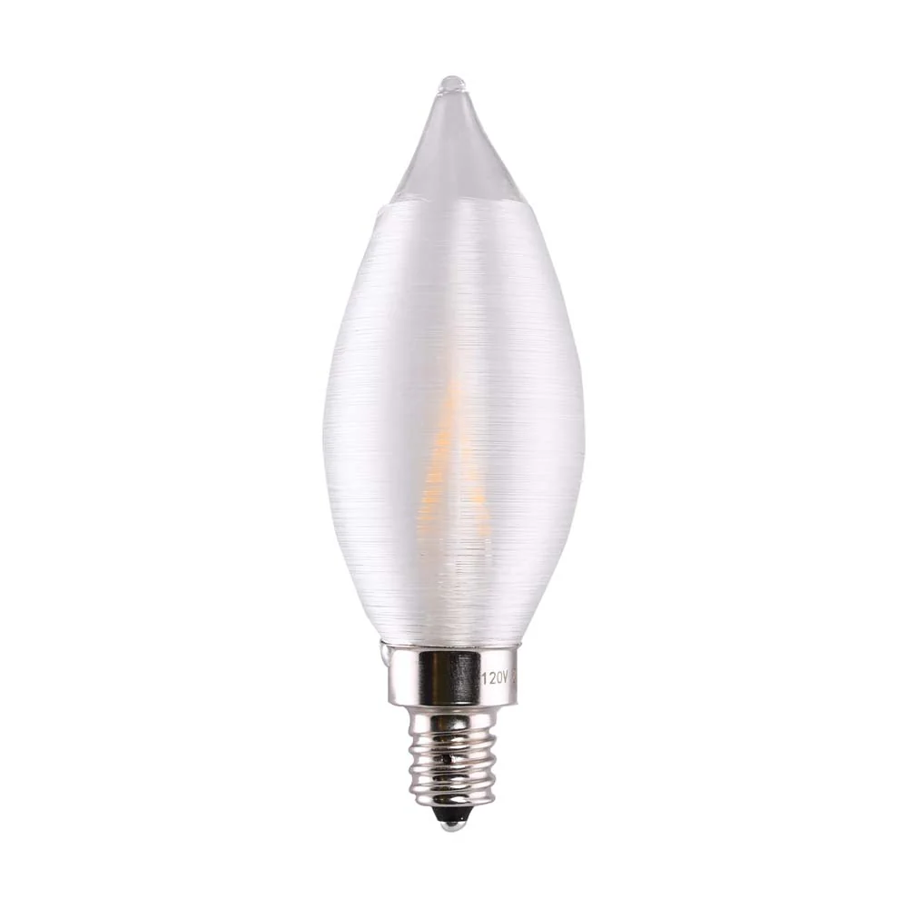 Satco 2w 120v CA11 LED Spun E12 Candelabra Base 150 Lumens 2700k