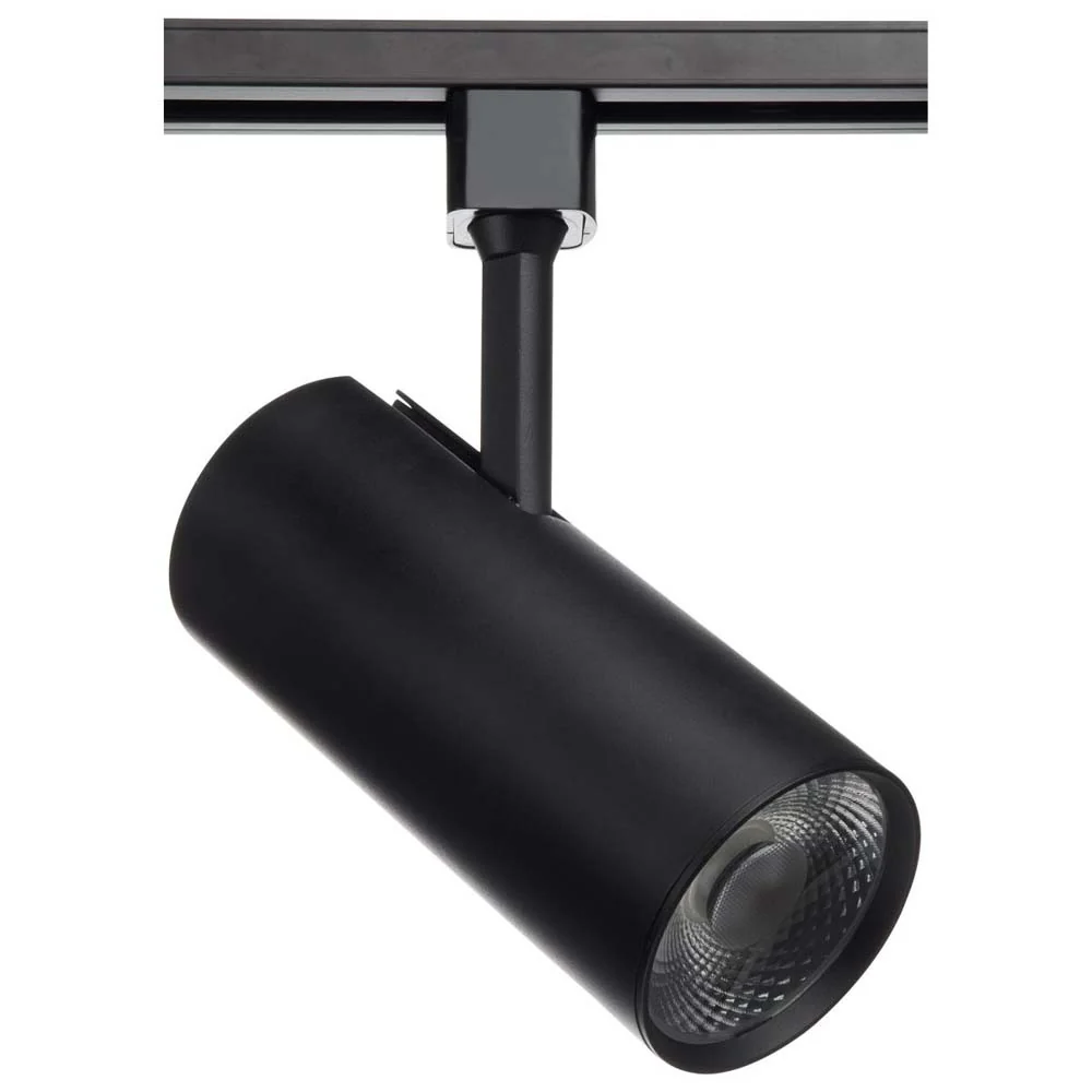 Satco 30w LED Commercial Track Head Black Cylinder 24 Degree Beam Angle 120v