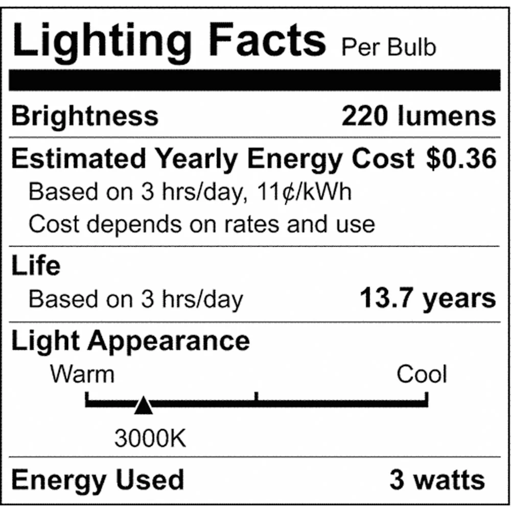 Satco 3w ALR12 LED GBF Elevator Bulb 3000K Double Contact Base 12 Volt - Image 2