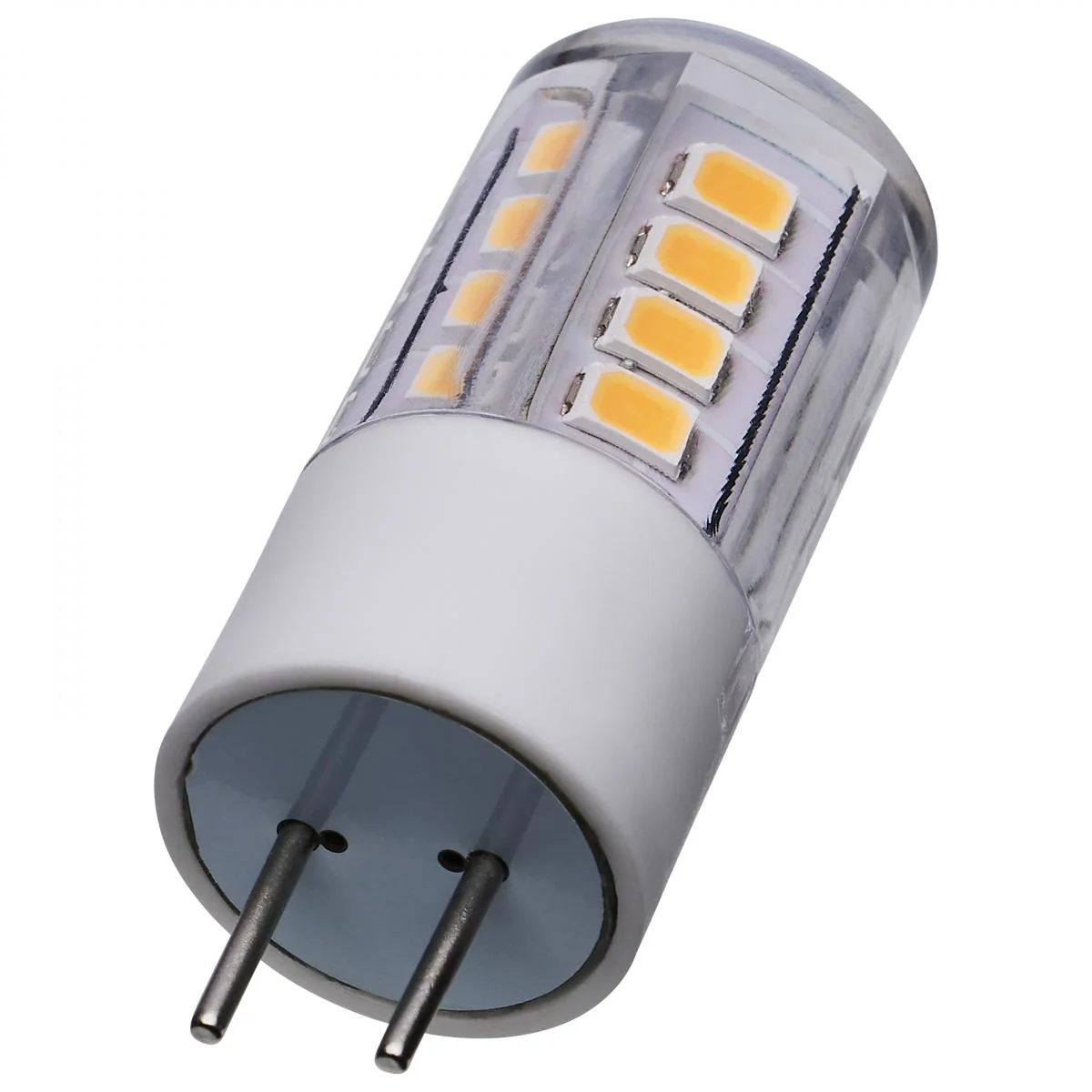 Satco 3w T5 LED 12v GY6.35 Base 3000K Clear Finish Bulb