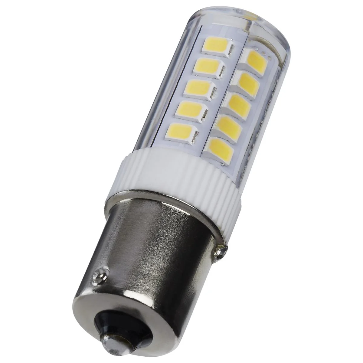 Satco 4.5w Mini LED BA15s Bayonet Single Contact 12v 3000K Clear Finish Bulb