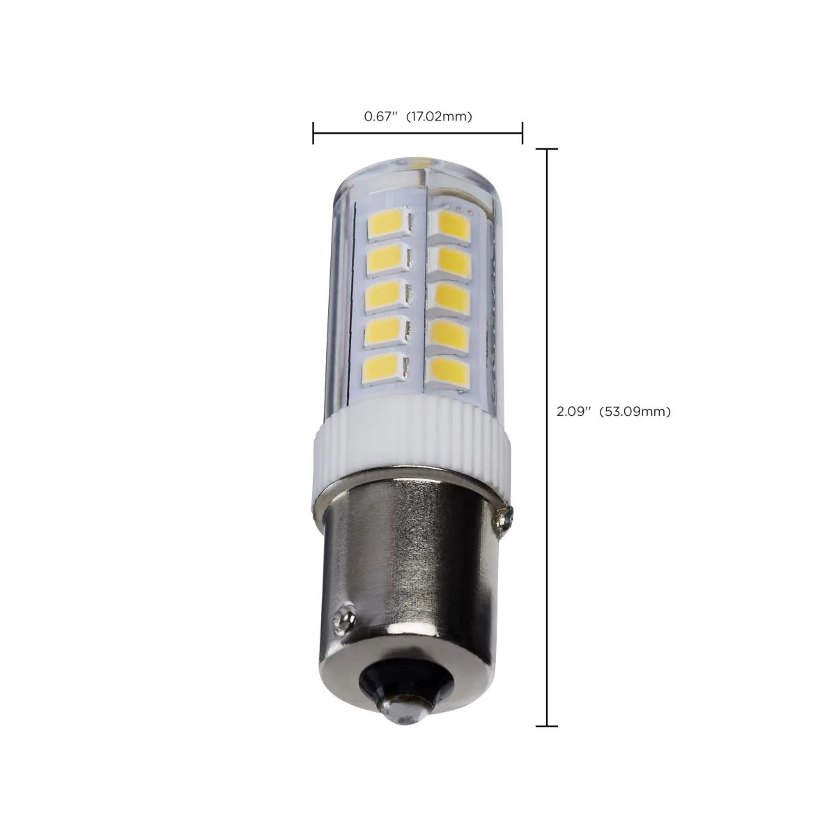 Satco 4.5w 12VOLT Mini LED BA15s Bayonet Single Contact  5000K Clear Finish Bulb - Image 4