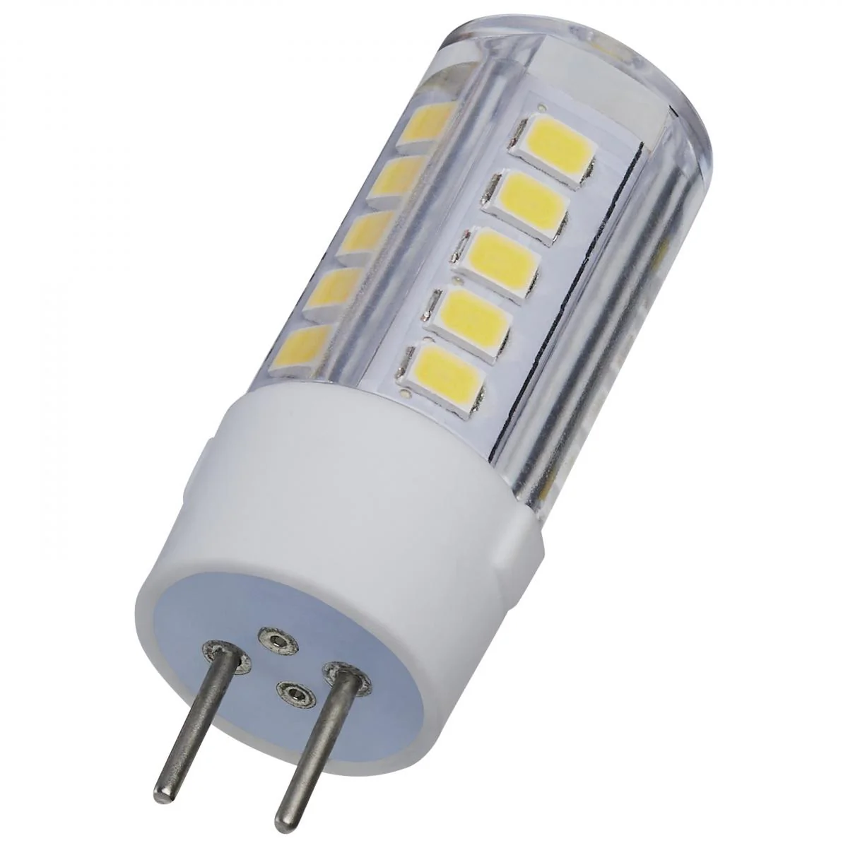 Satco 4.5w Mini LED Bi Pin GY6.35 Base 12v 5000K Clear Finish Bulb