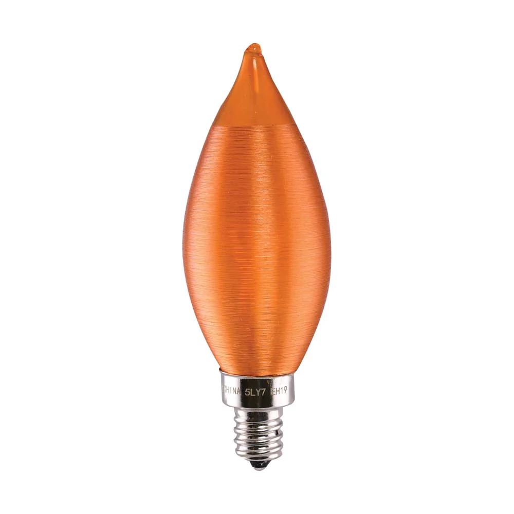 Satco 4w 120v CA11 LED Spun Amber E12 Candelabra Base 200 Lumens 2100k
