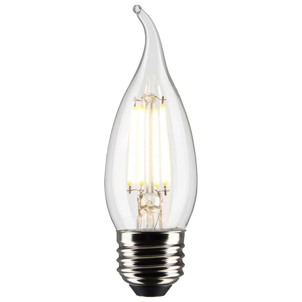 Satco 4w CA10 LED 2700K Medium Base Dimmable - 40w equiv - Image 3