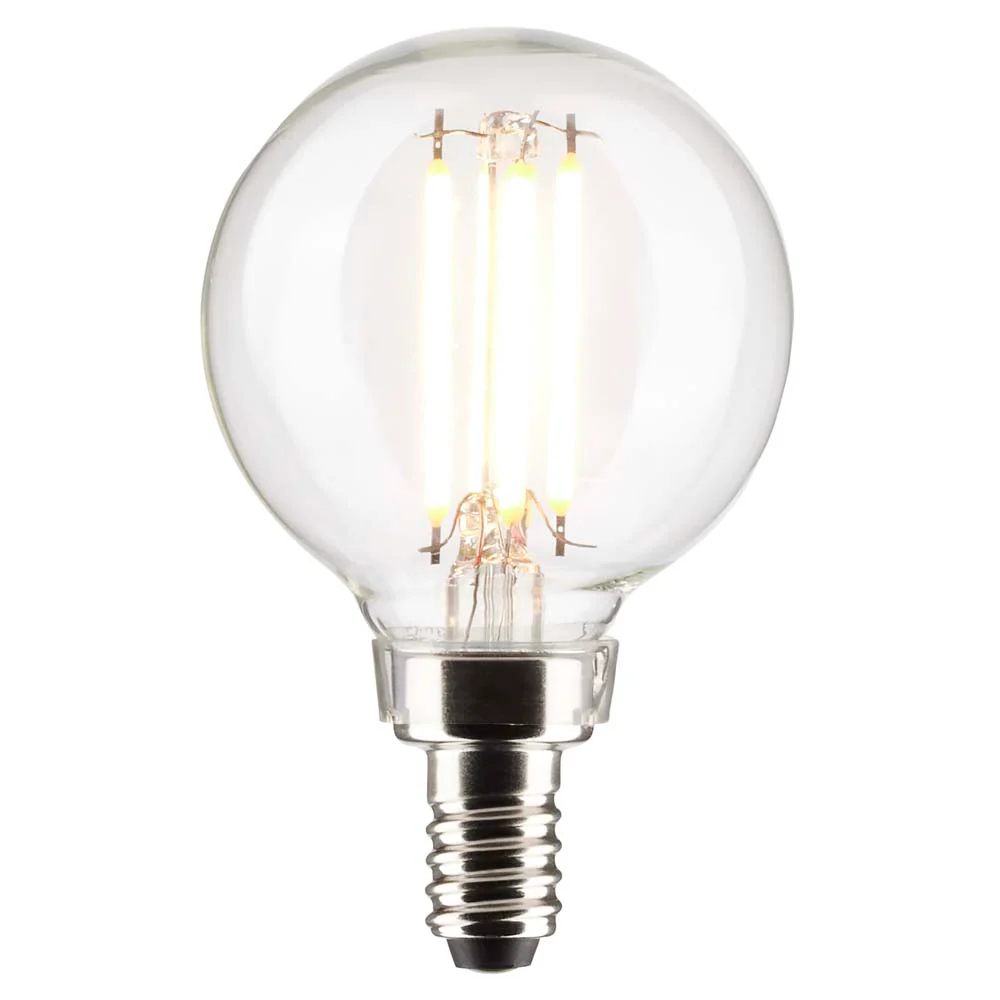 Satco 4w G16.5 Globe Filament LED 2700K Candelabra Base Dimmable - 40w equiv - Image 2
