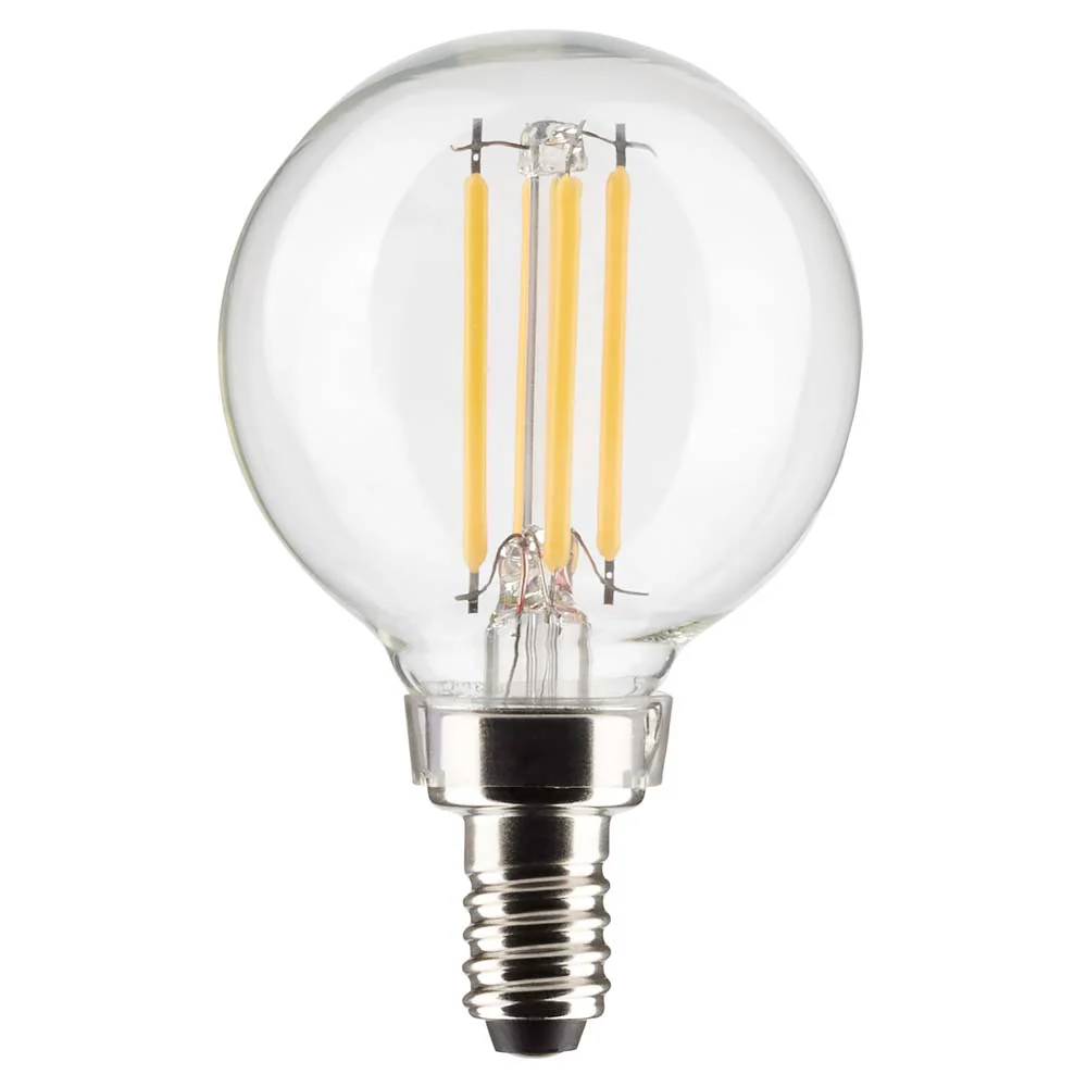 Satco 5.5w G16.5 Globe Filament LED 4000K Candelabra Base Dimmable - 60w equiv