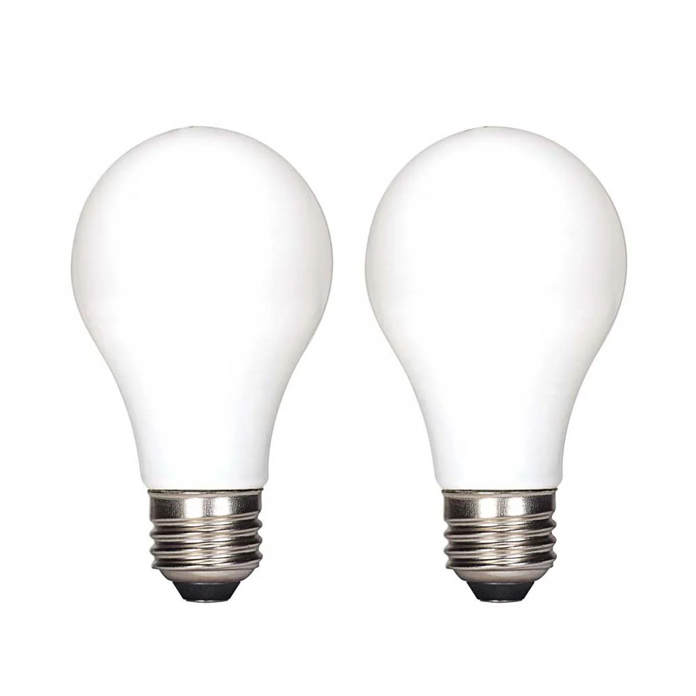 2Pk - Satco 5w 120v A15 LED White E26 Medium Base 450 Lumens 2700k