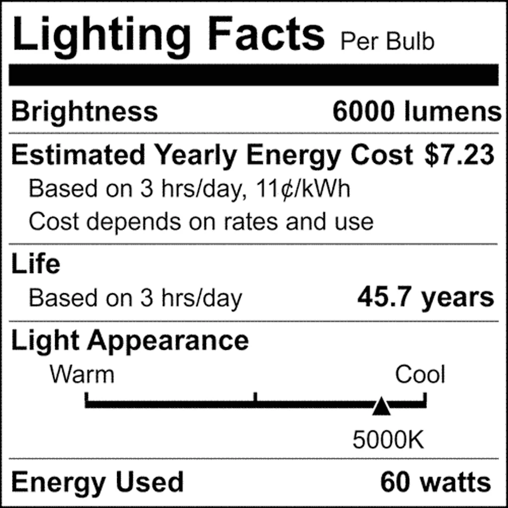 Satco 60w LED Multi-Beam Utility Garage Lamp 5000K White Finish 120v - Image 10