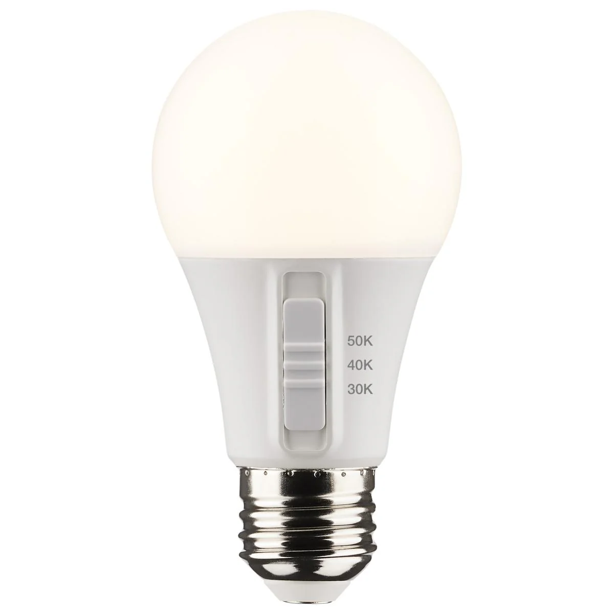 Satco 6w A19 LED 120v CCT Selectable 90 CRI White Finish Bulb - Image 2