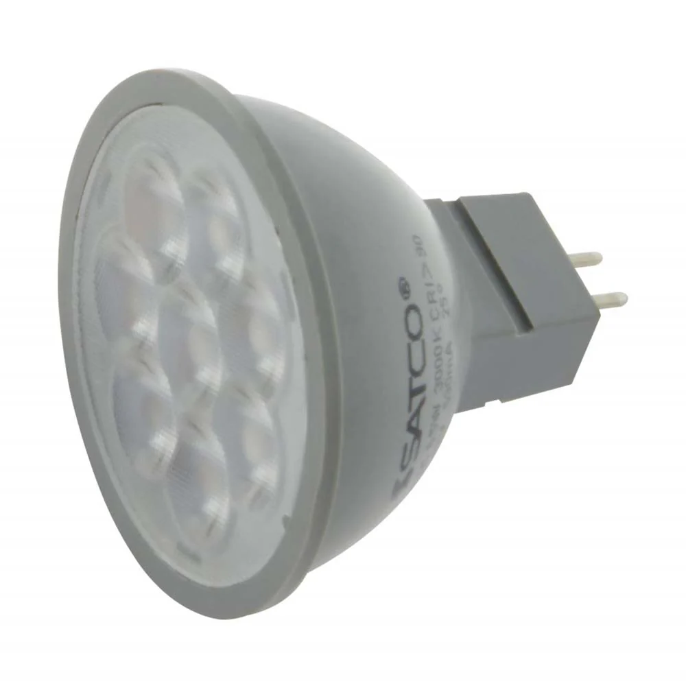 Satco 6w 24v LED MR16 Expanded Line 5000K 40 Degrees Beam GU5.3 Base - 50w-equiv