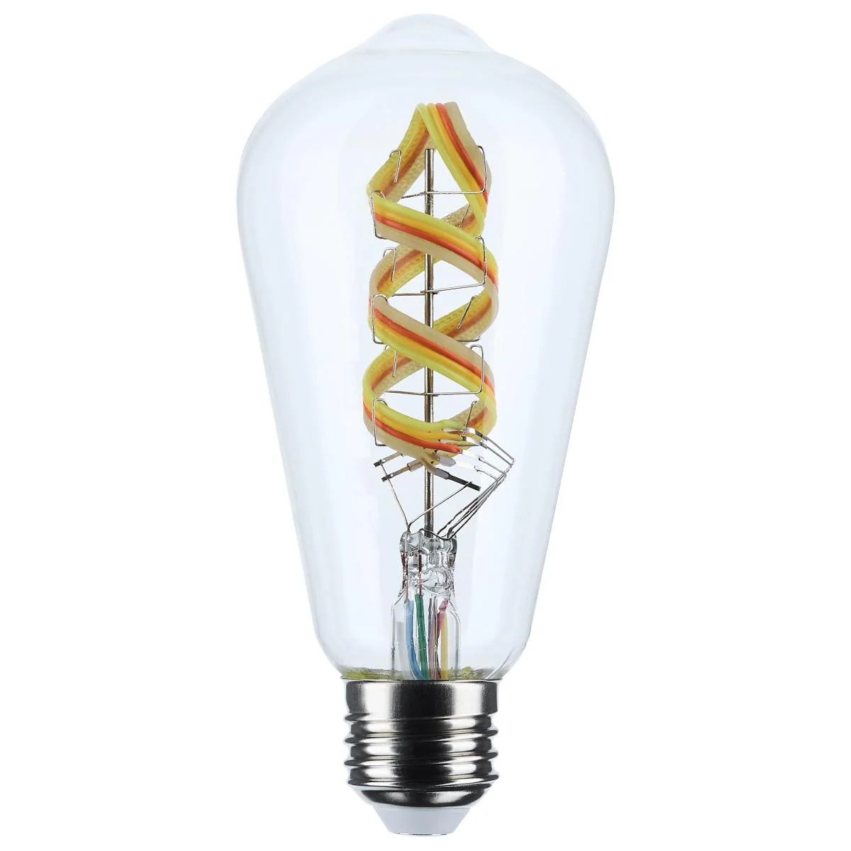 Satco 6w ST19 LED 2700K-5000K RGB/White Starfish Clear E26 Base