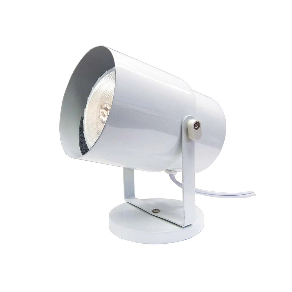 Satco 60w Multi-Purpose Portable Spot Light White Finish