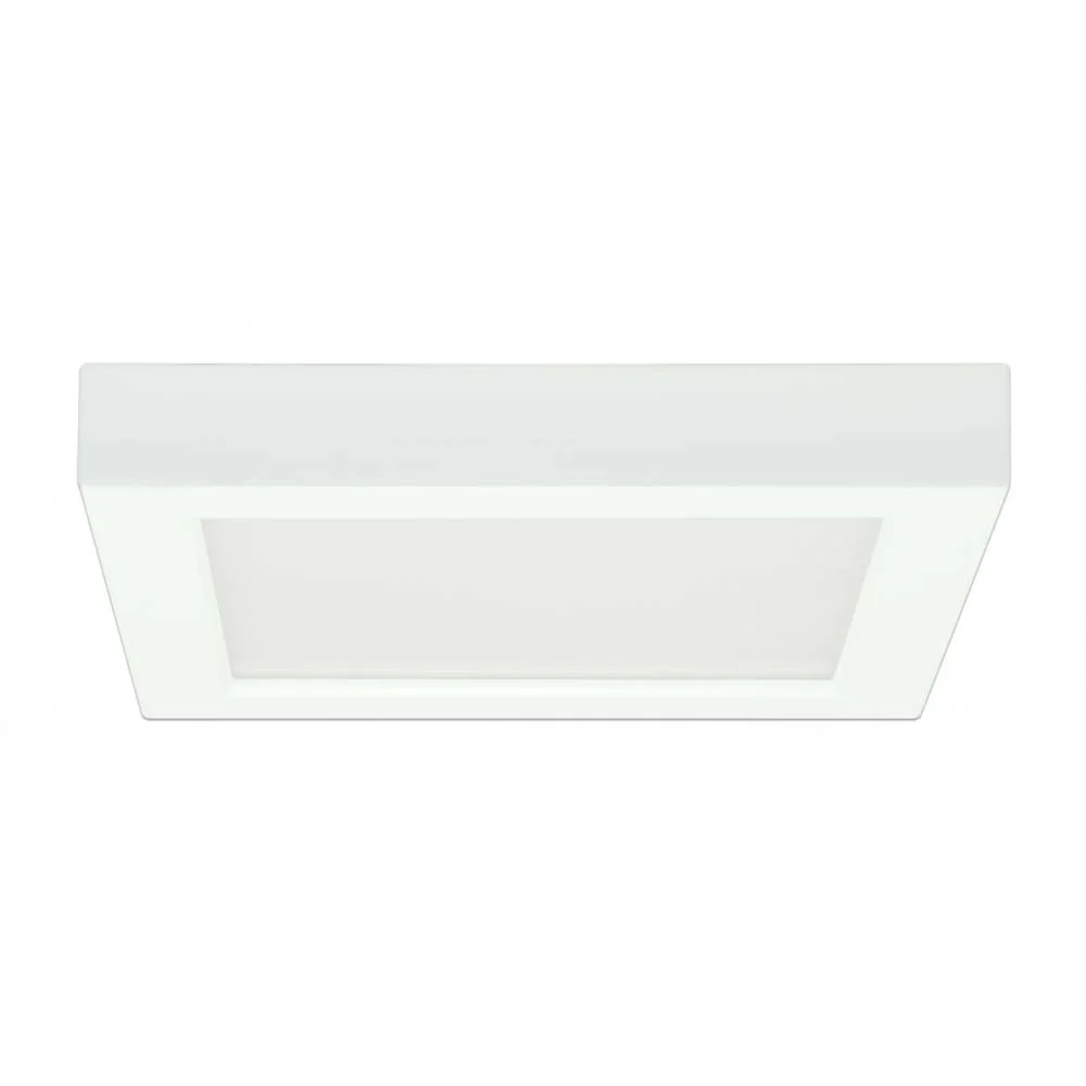 13.5w 7-in Flush Mount LED Fixture 2700K Square Shape White Finish 120v