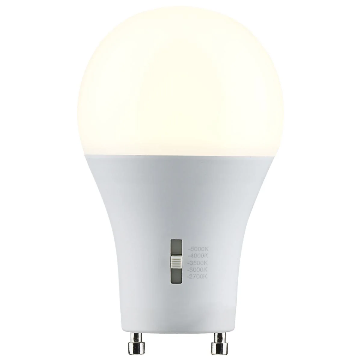 Satco 8.8w A19 LED Bi Pin GU24 Base 120v CCT Selectable White Finish Bulb - Image 2