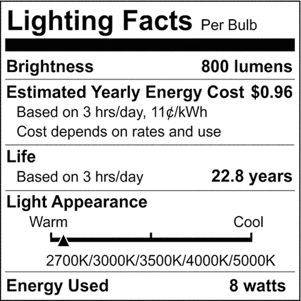 Satco 8.8w A19 LED Medium Base 120v CCT Selectable White Finish Bulb - Image 8